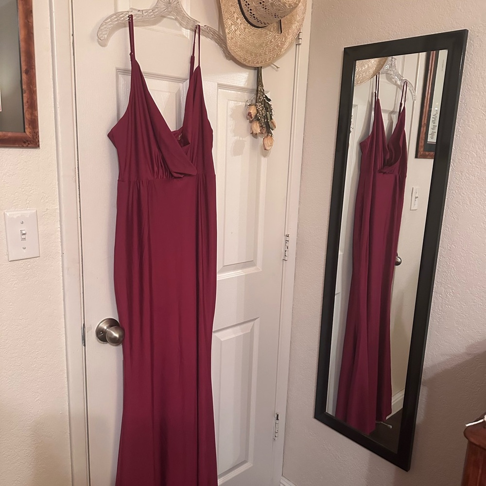 Baltic Born Dark Pink/Burgundy Maxi Dress